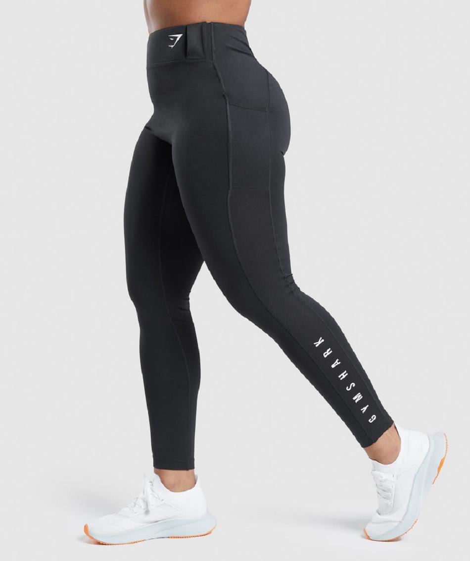 Leggins Gymshark Deporte Mujer Negras | CO 2860JPQ